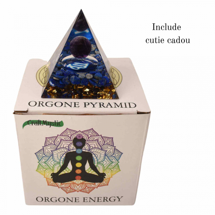 Piramida de Energie Orgonica cu Cristale de Vindecare specifice a Zodiilor pentru Relaxare, Meditatie si Ornament [3]