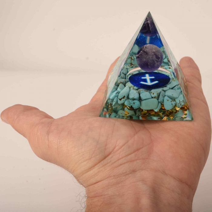 Piramida de Energie Orgonica cu Cristale de Vindecare specifice a Zodiilor pentru Relaxare, Meditatie si Ornament [4]