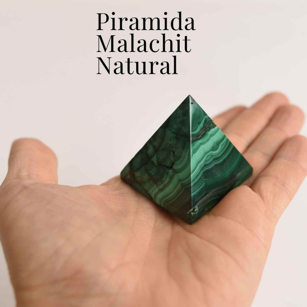 Piramida Malachit natural H 4 - 4.9 cm Latime 4 - 4.6 cm 126-151 gr - Vindecare Emotionala [3]
