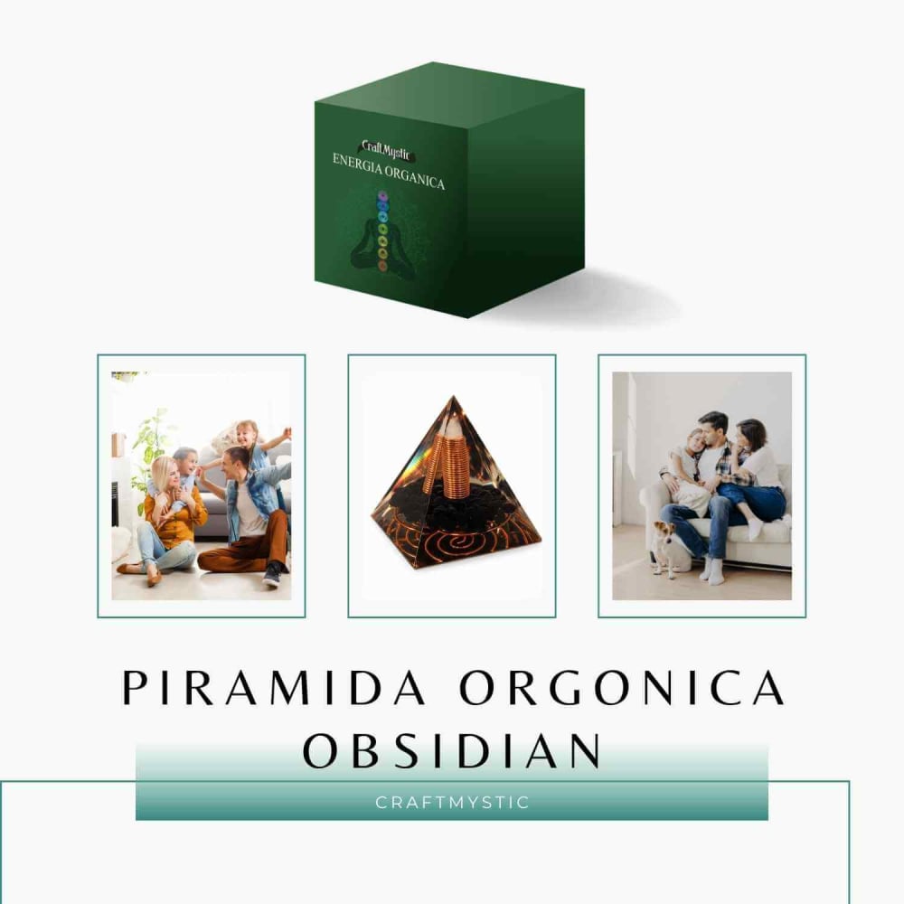 Piramida Orgonic Obsidian 60mm – Protectie, Claritate si Transformare Interioara [10]
