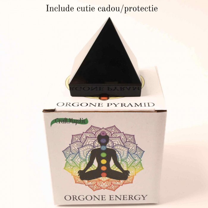 Piramida de Obsidian Natural, 60 mm - Protectie si Purificare Energetica [3]