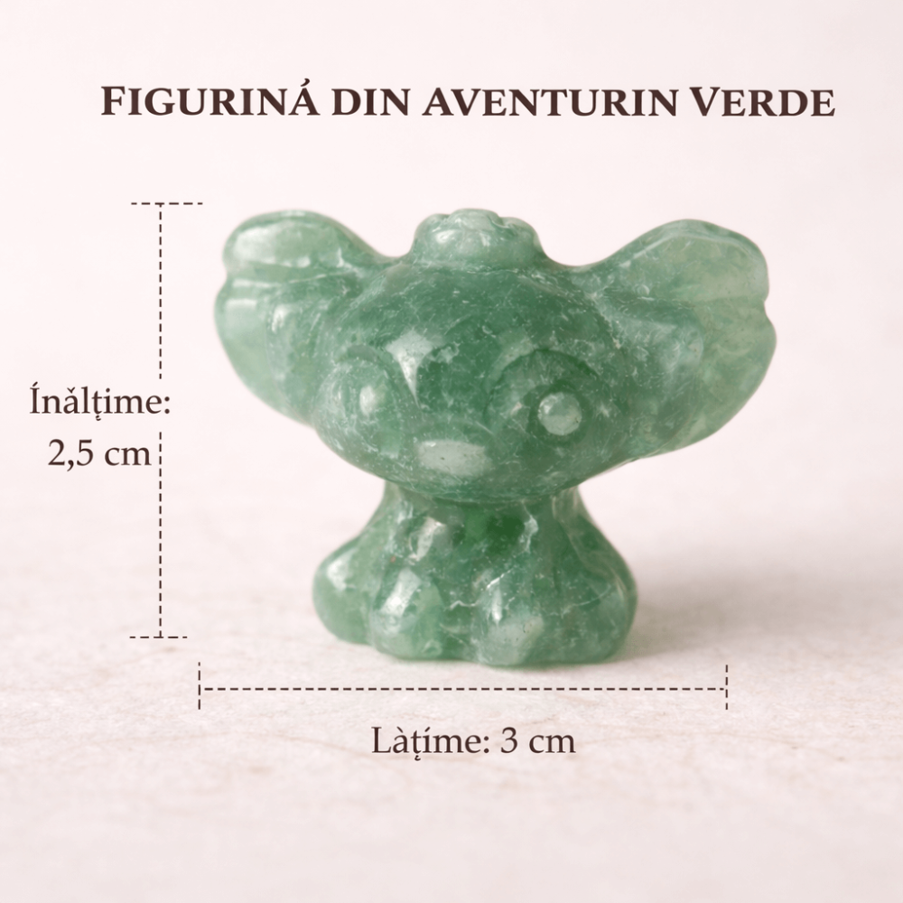 Figurina din aventurin verde, pastratoare de speranta si echilibru interior. [4]