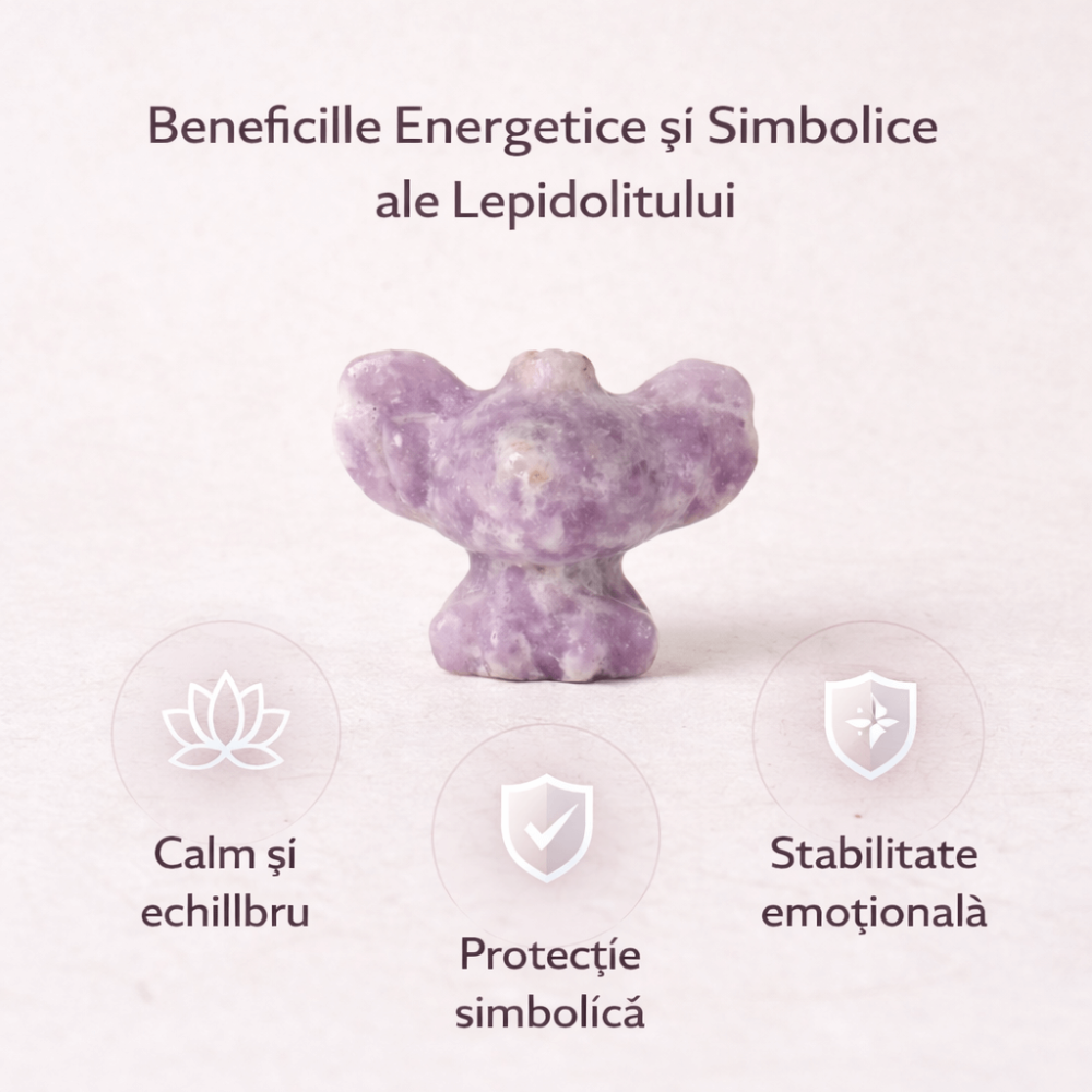 Figurina din Lepidolit – o prezenta blanda pentru liniste interioara [5]