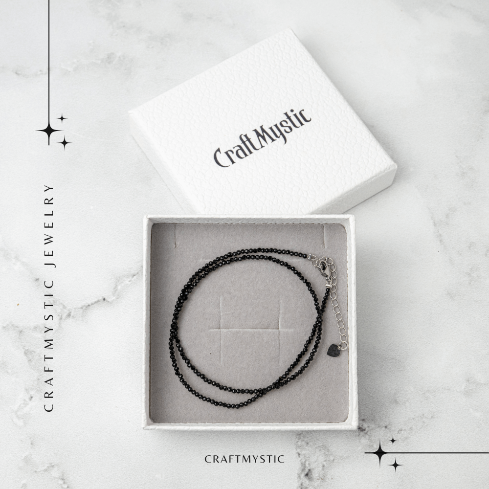 Protectie si Claritate – Choker din Otel Inoxidabil cu Obsidian Natural Fatetat [7]