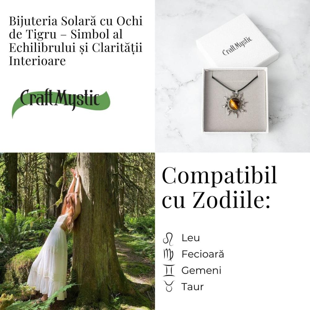 Putere si Vitalitate – Colier Soare cu Ochi de Tigru Natural [5]