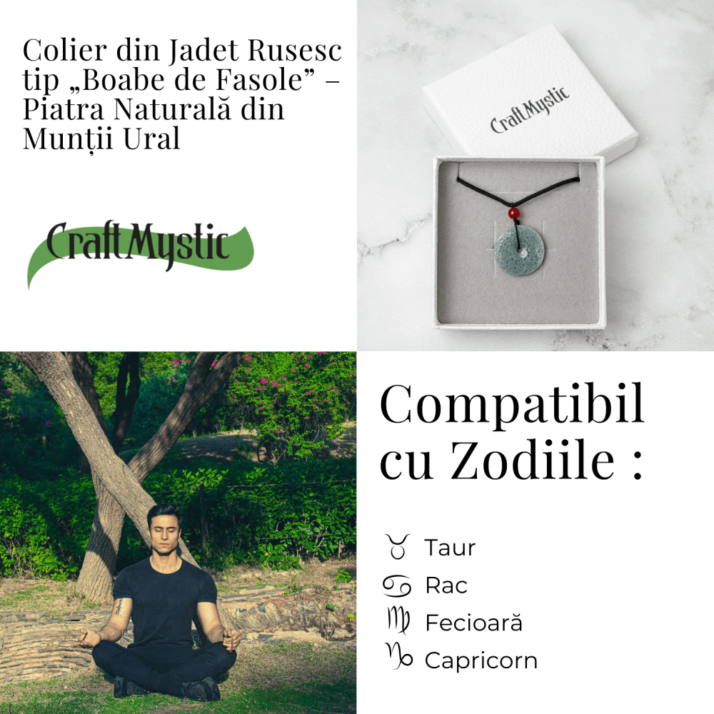 Protectie si Echilibru – Colier cu Jad Natural Sculptat [4]
