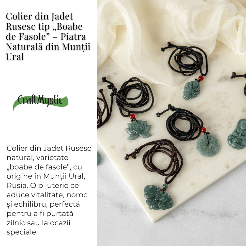 Protectie si Echilibru – Colier cu Jad Natural Sculptat [3]