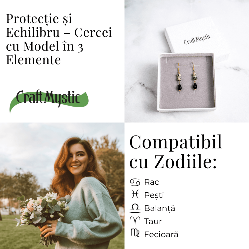 Cercei cu Energie de Echilibru si Protectie – Model in 3 Elemente [5]