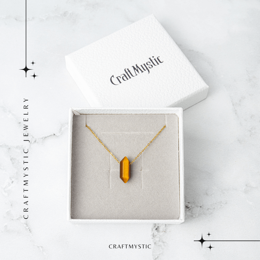 Protectie si Energie – Colier din Ochi de Tigru Natural cu Lant din Otel Inoxidabil [7]