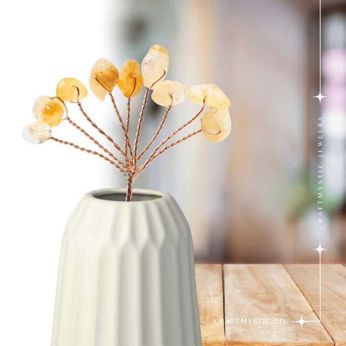 Ramurica DIY din Pietre Naturale Citrin (9 Pietricele) [3]