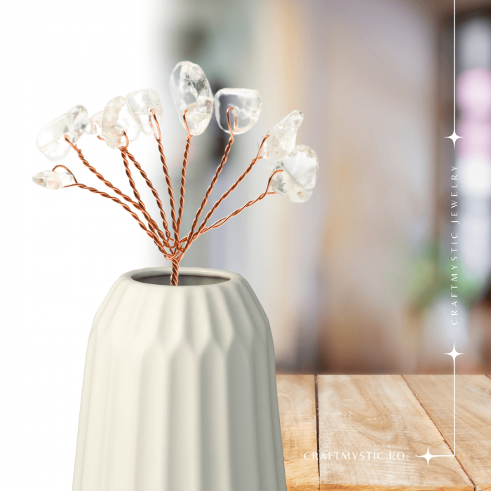 Ramurica DIY din Pietre Naturale Cuart Transparent (9 Pietricele) [2]
