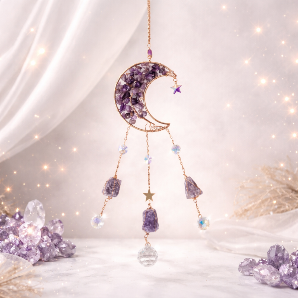 Ornament decorativ cu ametist – semiluna pentru armonia spatiului [2]