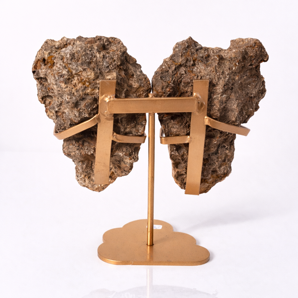 Pereche aripi din ametist roz cu geoda activa – sculptata manual Brazilia [5]