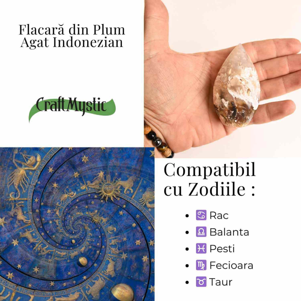 Flacara care mangaie – Plum Agat Indonezian pentru Calm si Vindecare Emotionala 7-8 cm [4]