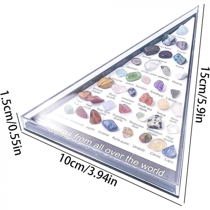 Mini Set 36 de cristale si pietre semipretioase de colectie din intreaga lume – cadou educational pentru copii, geologie, pietre minerale [4]