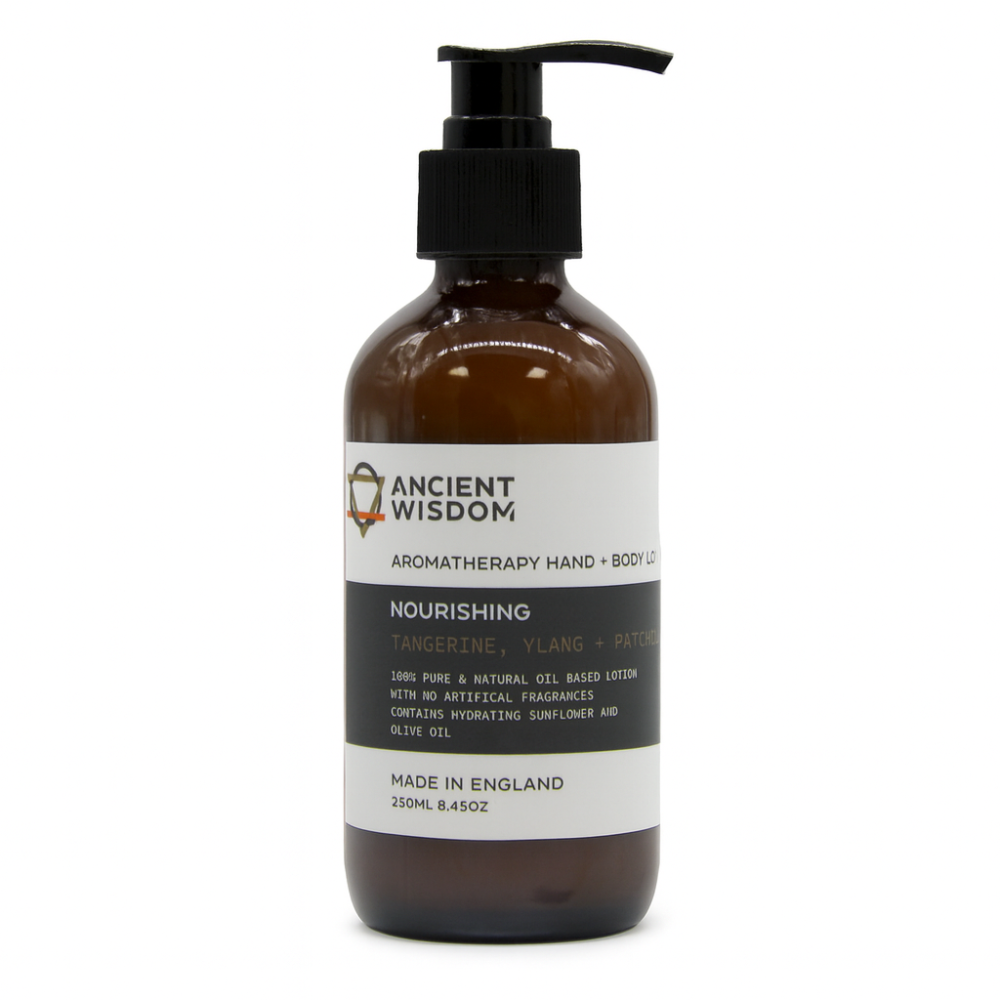 Lotiune Aromaterapie Maini si Corp 250ml ,   Hranitoare (Mandarina, Ylang Ylang si Patchouli)