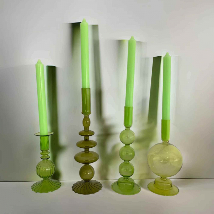 Set 4 Lumanari drepte verde lime de 25 cm - Lumanari  fara picurare si fara parfum - Perfecte ca lumanari pentru cina, ocazii speciale [7]