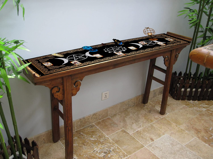 Patura pentru altar magic - Design Moon Phases With Triple Moon - Vrajitorie Tarot Wiccani Spiritualitate [7]