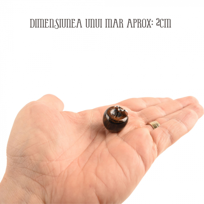 Set 7 mere din cristale naturale vindecatoare si pietre semipretioase Merele simbolizeaza pace, siguranta, sanatate si longevitate - pentru meditatie, spiritualitate, decor Feng Shui [7]