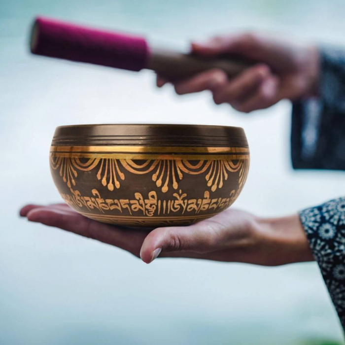 Bol Tibetan Cantator 9.5 cm model arborele vietii Setul complet pentru meditatie si vindecare Relaxare profunda si echilibru energetic [6]