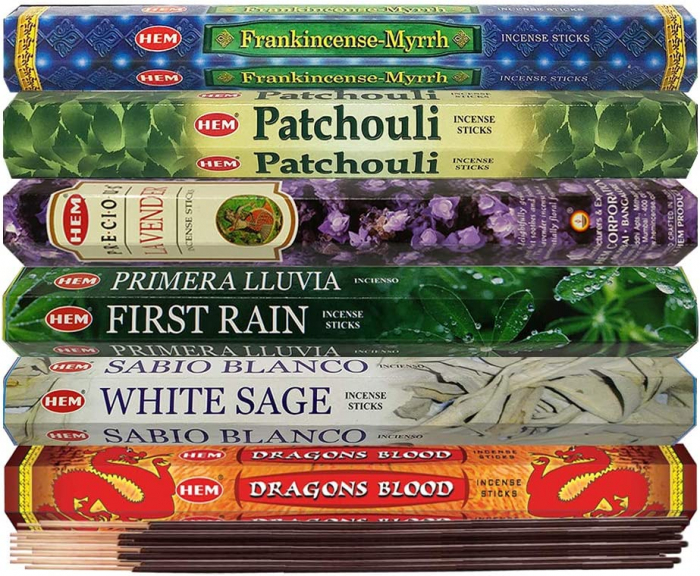 Set 6 pachete mix betisoare parfumate cu cele mai apreciate 6 parfumuri HEM +  suport pentru betisoare [4]