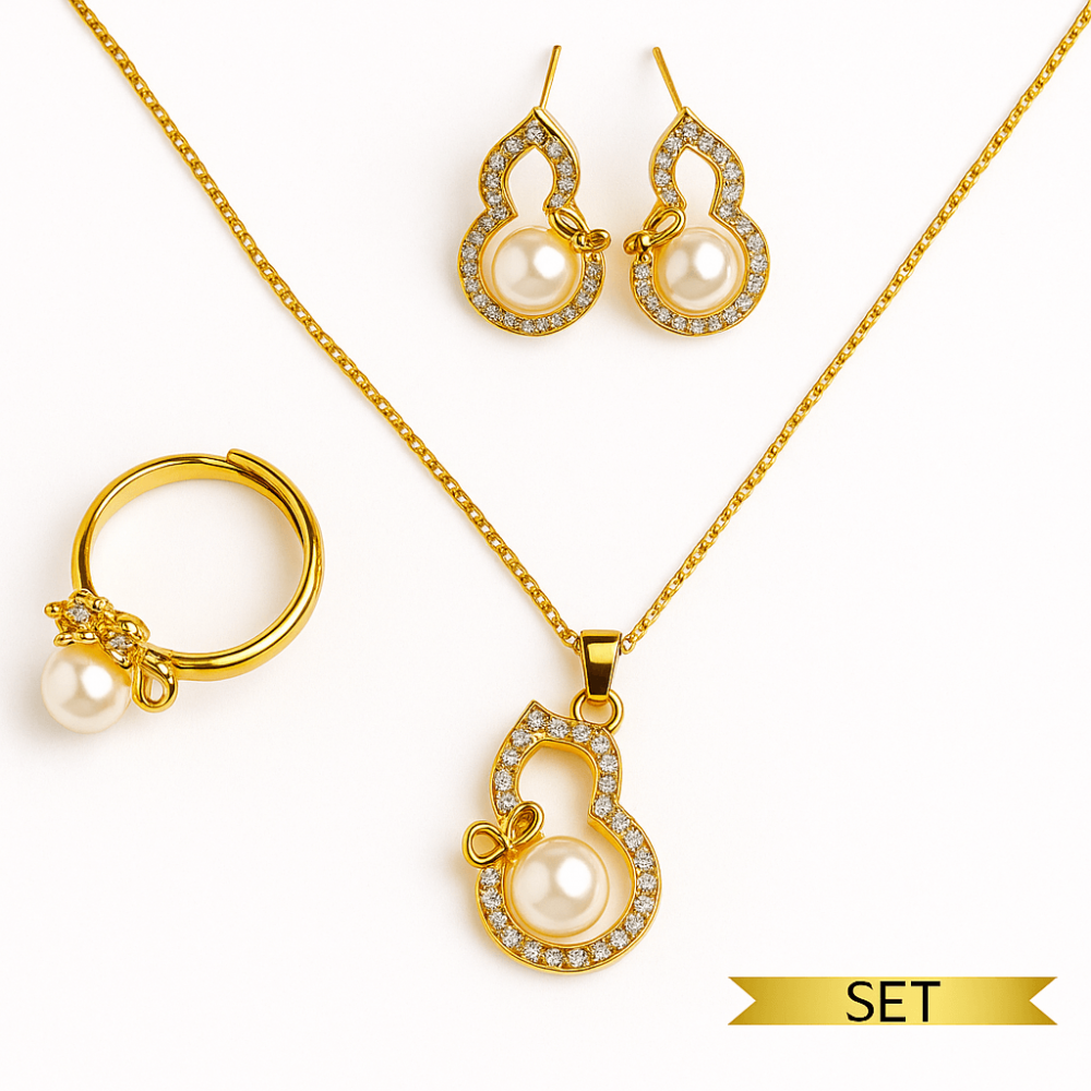 Set elegant cu perla naturala ,   Stralucire si feminitate intr-un singur gest