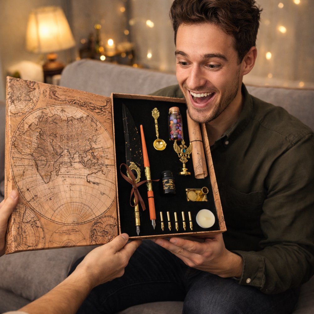 Set Caligrafie cu Pana si Sigiliu – Scris Artistic si Scrisoare Medievala Cadou [5]