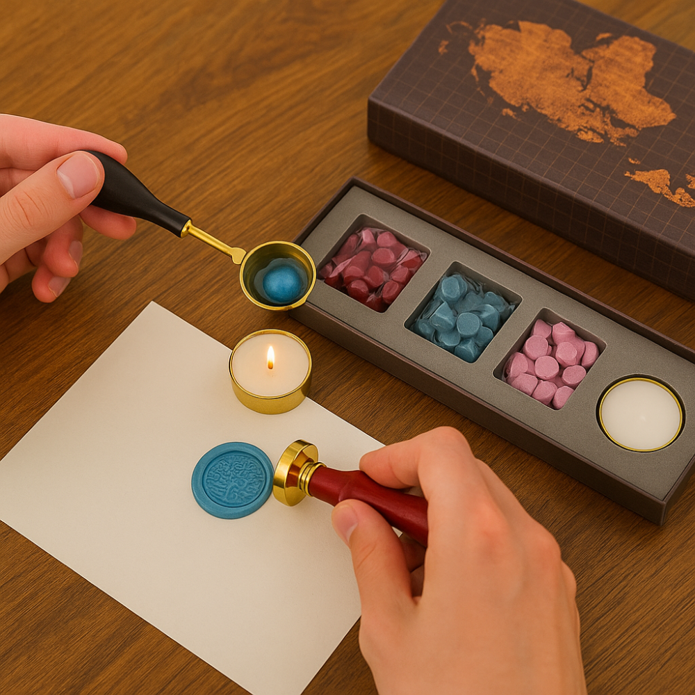 Set Stampila Arborele Vietii – Ceara, Lingurita, Cadou Elegant [2]