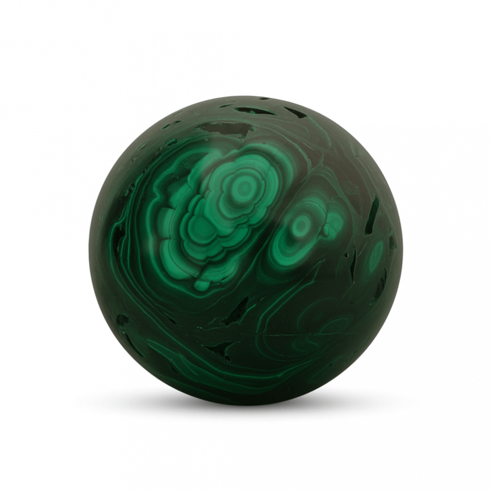 Sfera de Malachit Natural 55-60 mm, 350-400 gr - Patrunde in Miezul Beneficiilor Naturii