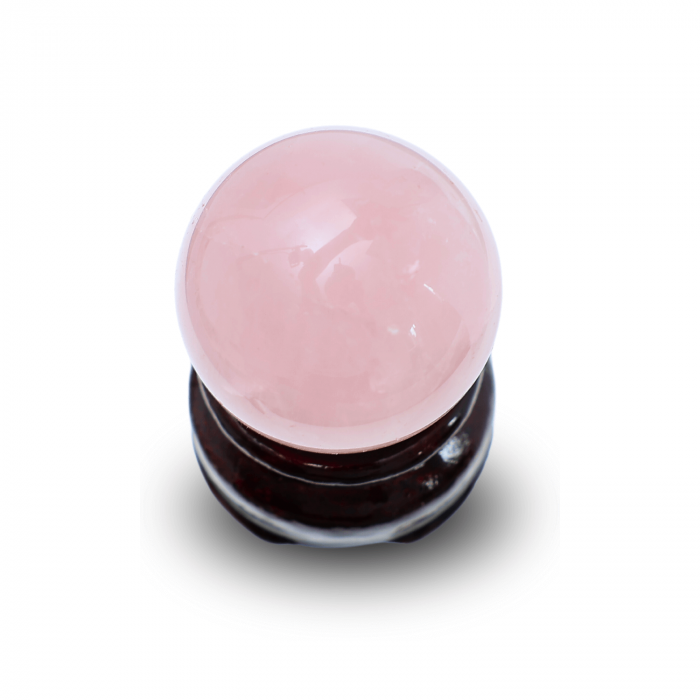 Sfera din Cuart Roz 35-40 mm cu Suport Inclus - Promoveaza Iubirea de Sine și Armonia [6]