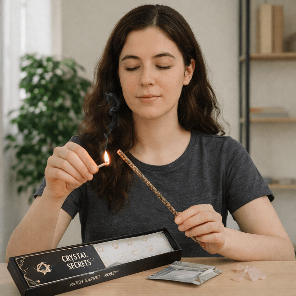 Set Smudge cu Cuart Roz si Aroma de Trandafir – Ritual de Curatare Energetica si Echilibru Emotional [2]