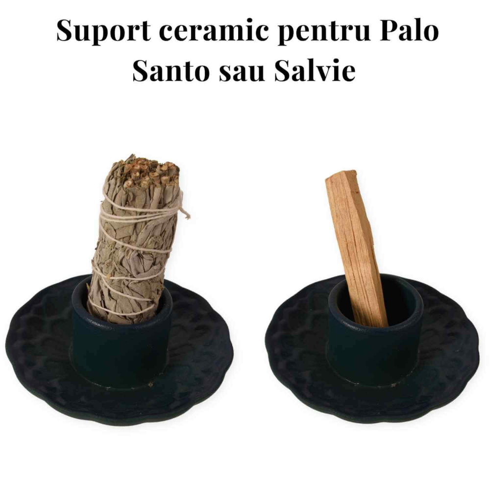 Suport Ceramica pentru Ritualuri de Purificare si Aromaterapie – Model Stabil si Termorezistent [3]