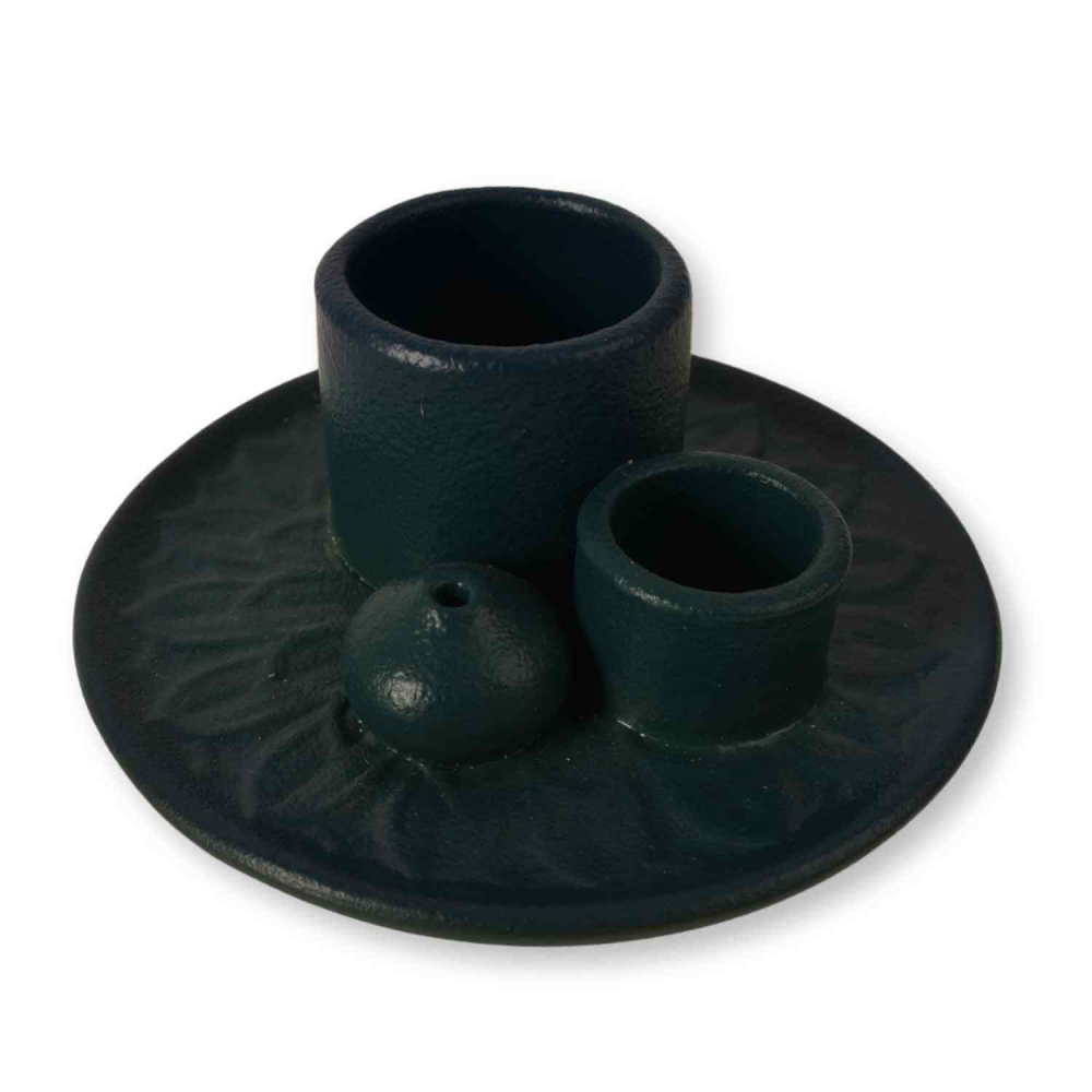 Suport ceramic 3 in 1 pentru salvie, Palo Santo si betisoare parfumate – model rotund [9]