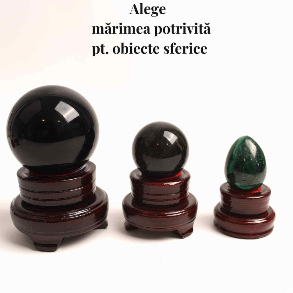 Suport lemn rotativ pentru sfere oua si obiecte sferice– Expunere eleganta si rotativa [4]