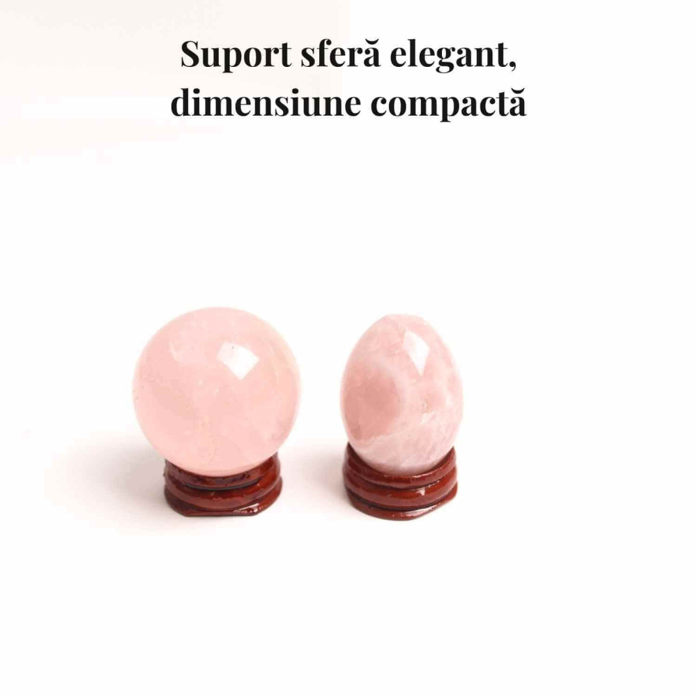 Suport lemn rotativ pentru sfere oua si obiecte sferice– Expunere eleganta si rotativa [8]