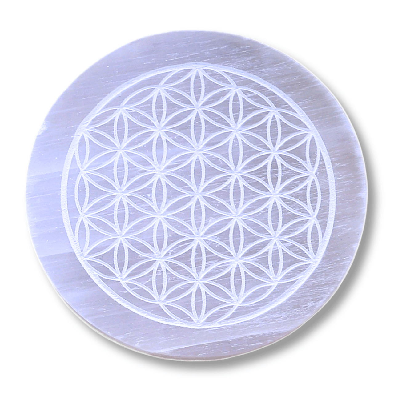 Placa din Selenit Natural pentru Curatare si Incarcare Cristale - Energie Pura - Copie