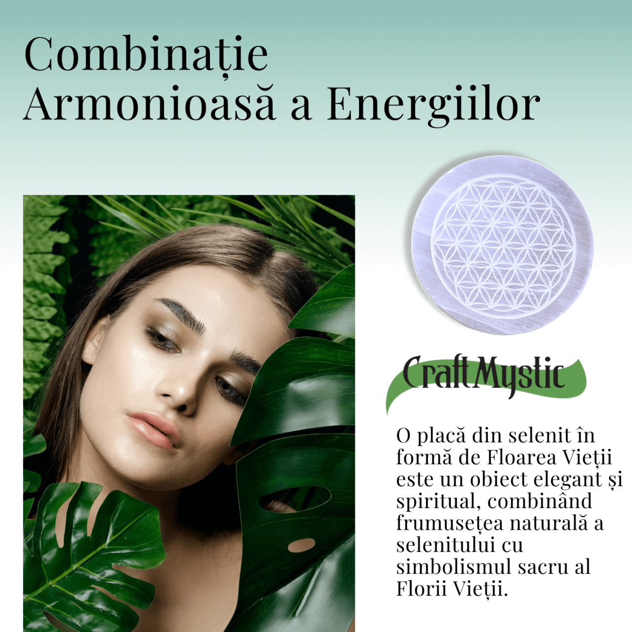 Placa din Selenit Natural pentru Curatare si Incarcare Cristale - Energie Pura [7]