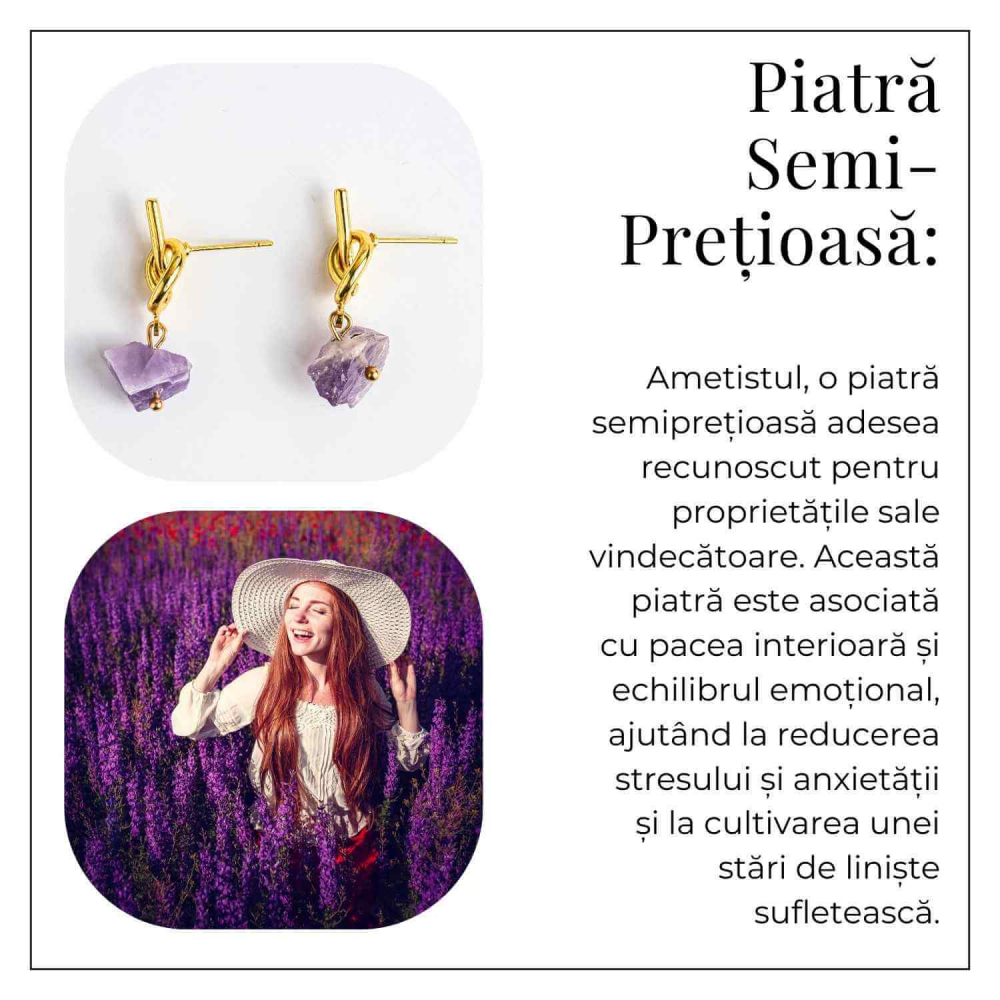 Talisman al Claritatii – Cercei cu Ametist si Nod Elegant [6]