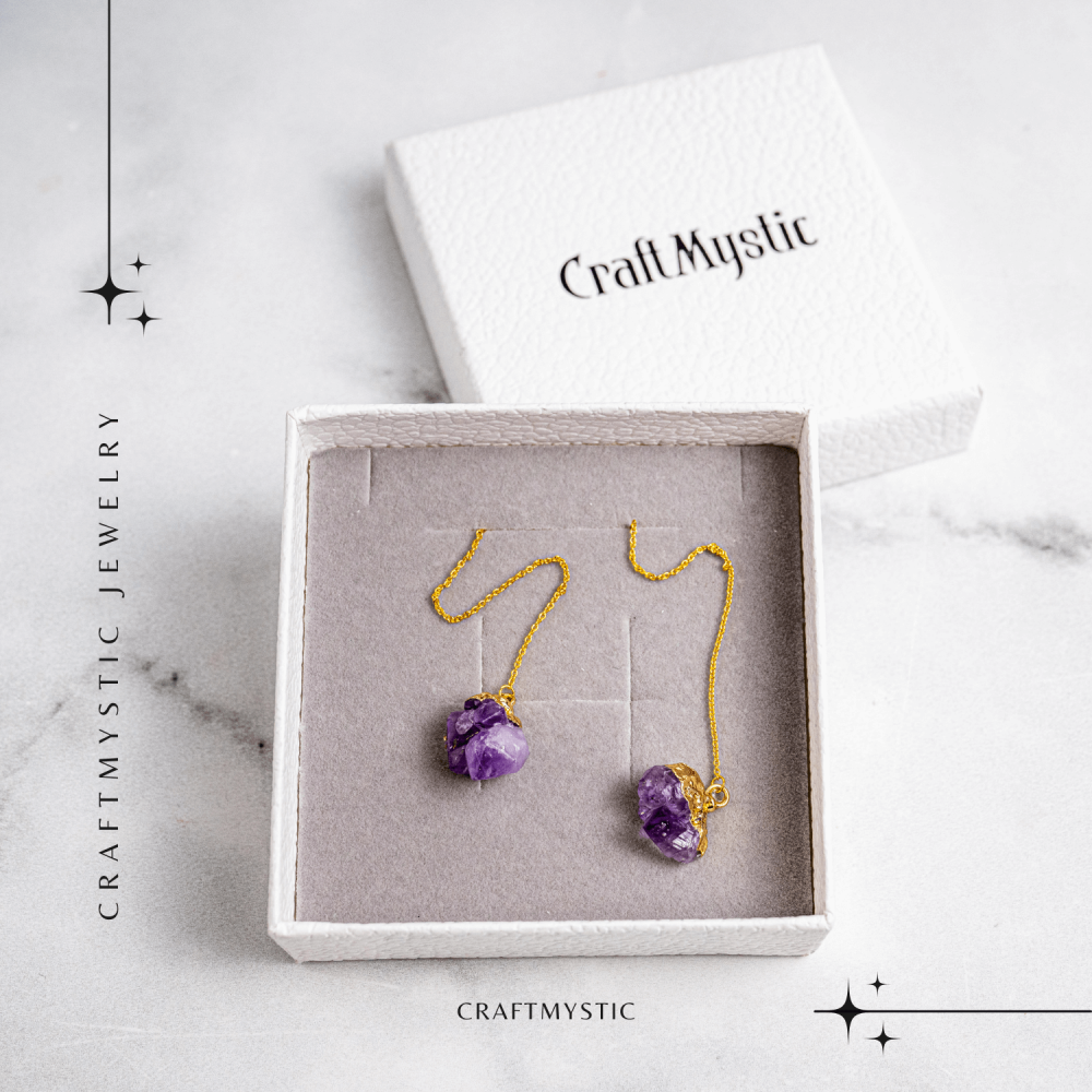 Claritate si Liniste – Cercei cu Ametist Natural [7]