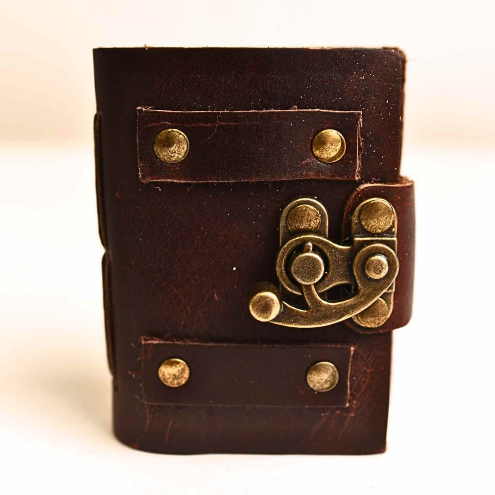 Talisman pentru Ganduri ,   Mini Jurnal Maro cu Coperta din Piele