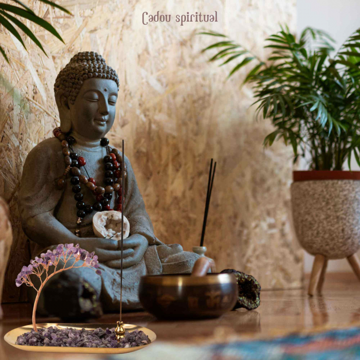 Suport pentru Betisoare Parfumate cu Arbore din Cristale de Ametist: Infuzeaza-ti Spatiul cu Energie si Parfum [5]