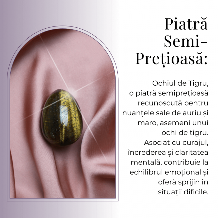 Ou Handmade de 50mm din Piatra Naturala de Ochi de Tigru [8]