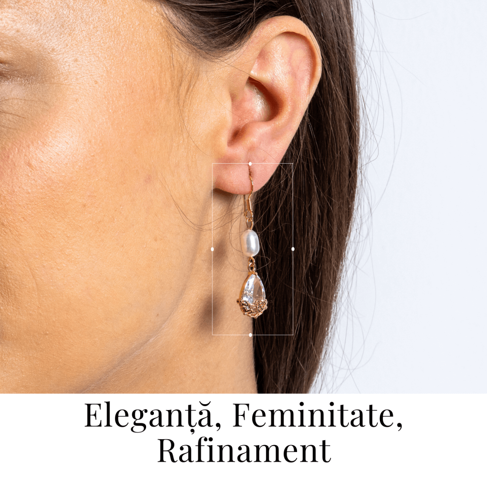 Cercei cu Perla Naturala si Zircon – Feminitate Discreta si Rafinament [2]