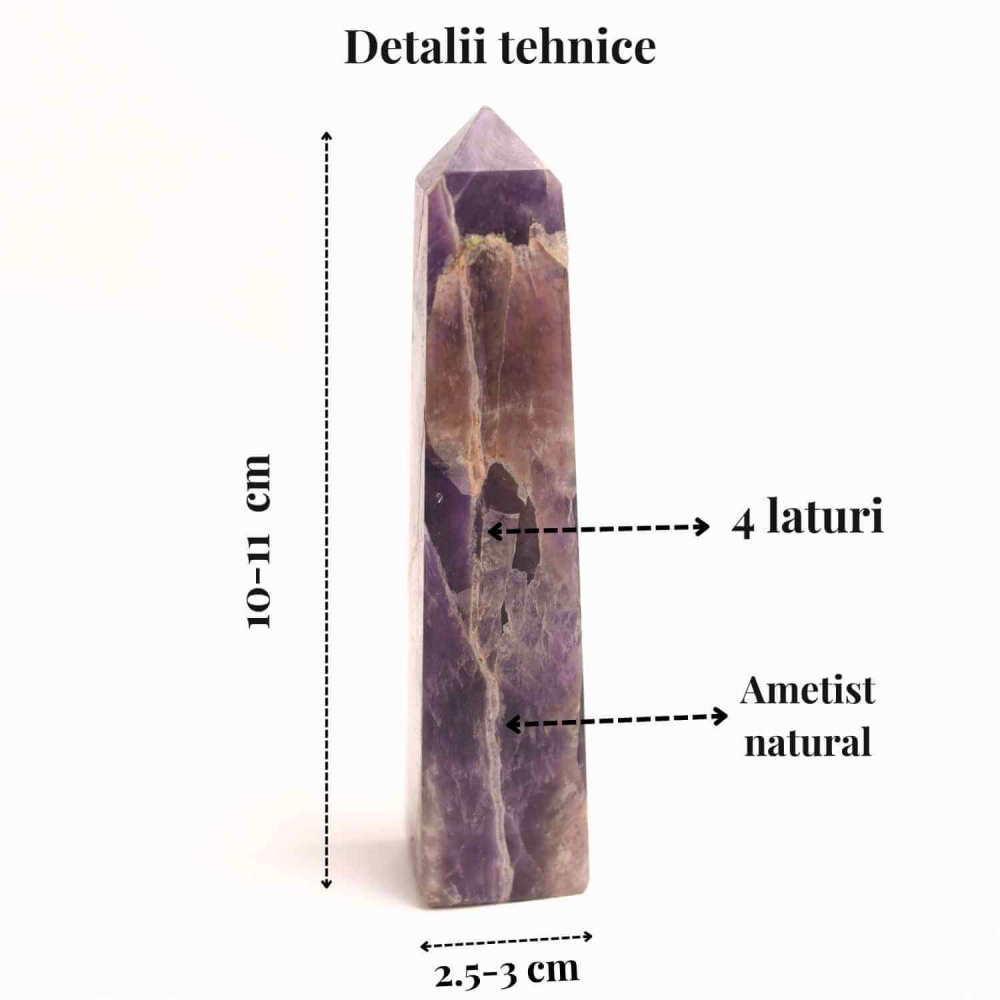 Turn din Ametist cu 4 laturi – Claritate mentala si echilibru spiritual [2]