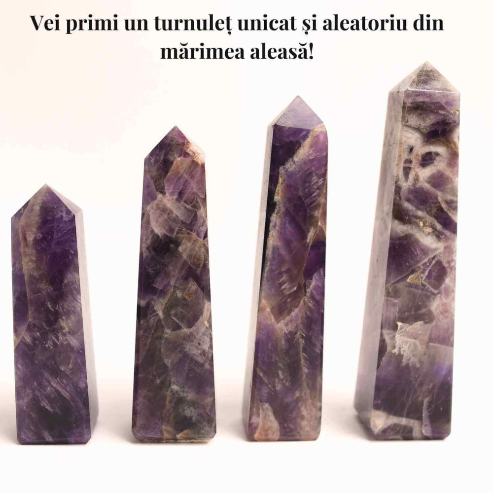 Turn din Ametist cu 4 laturi – Claritate mentala si echilibru spiritual [4]