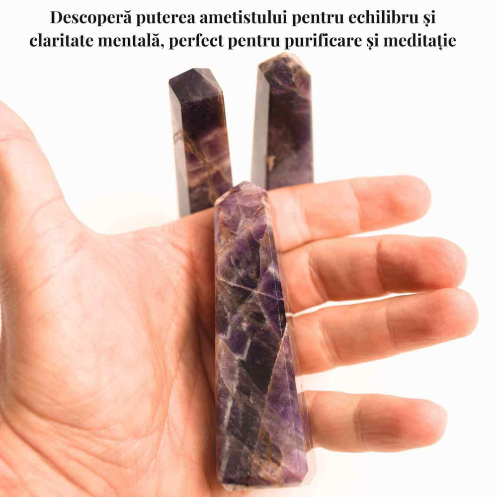 Turn din Ametist cu 4 laturi – Claritate mentala si echilibru spiritual [5]
