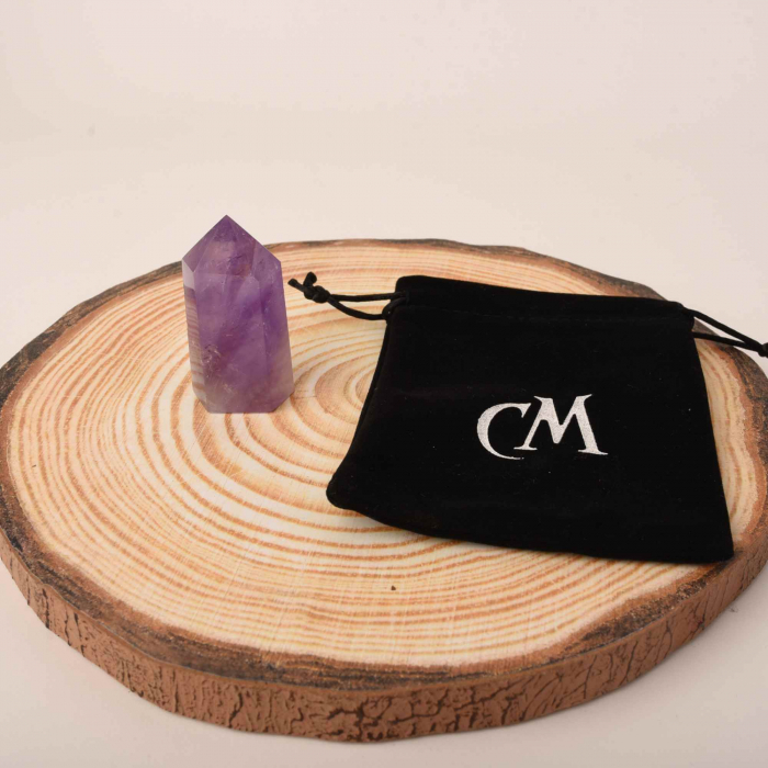 Turn de cristal semipretios vindecator hexagonal Ametist - Obelisc cu inaltimea intre 6-7 cm [3]