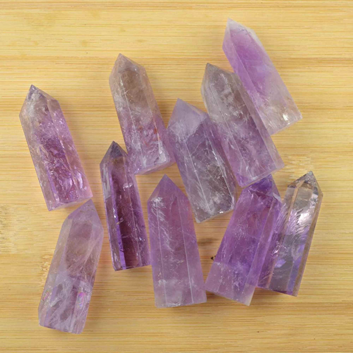 Turn de cristal semipretios vindecator hexagonal Ametist - Obelisc cu inaltimea intre 6-7 cm [5]