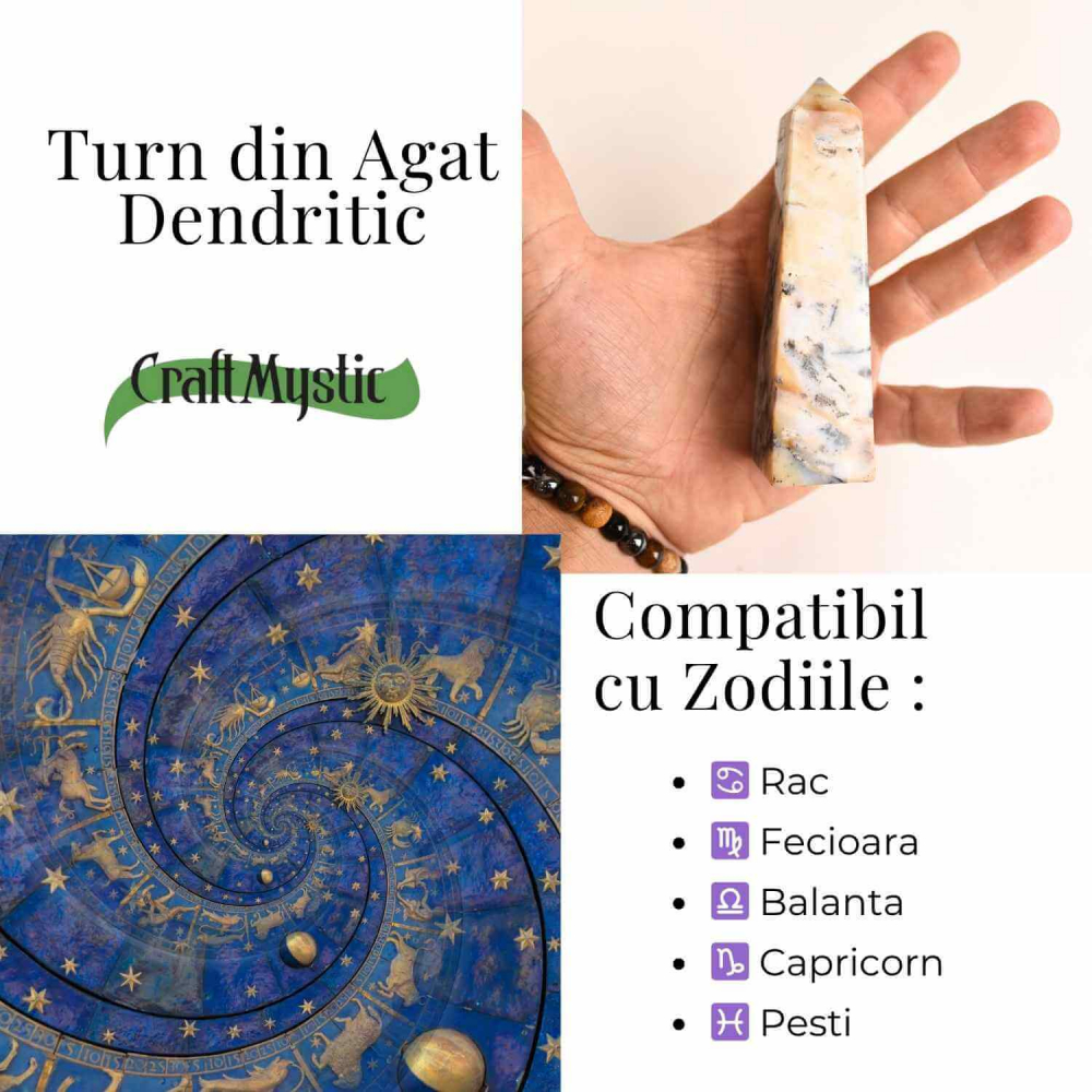 Turn din Agat Dendritic – Sustinere blanda pentru sufletul tau [5]