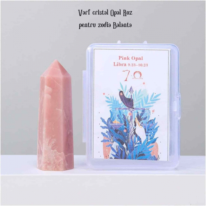 Varf de Cristal 6 cm pentru cele 12 zodii - Pietre semipretioase specifice zodiei - Un cadou deosebit [4]
